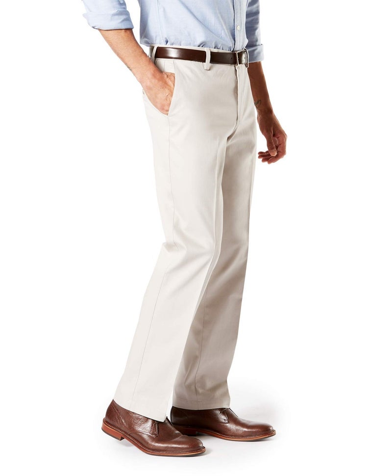 Dockers Mens Straight Fit Signature Lux Cotton Stretch Khaki Pant - Creased - Image 2